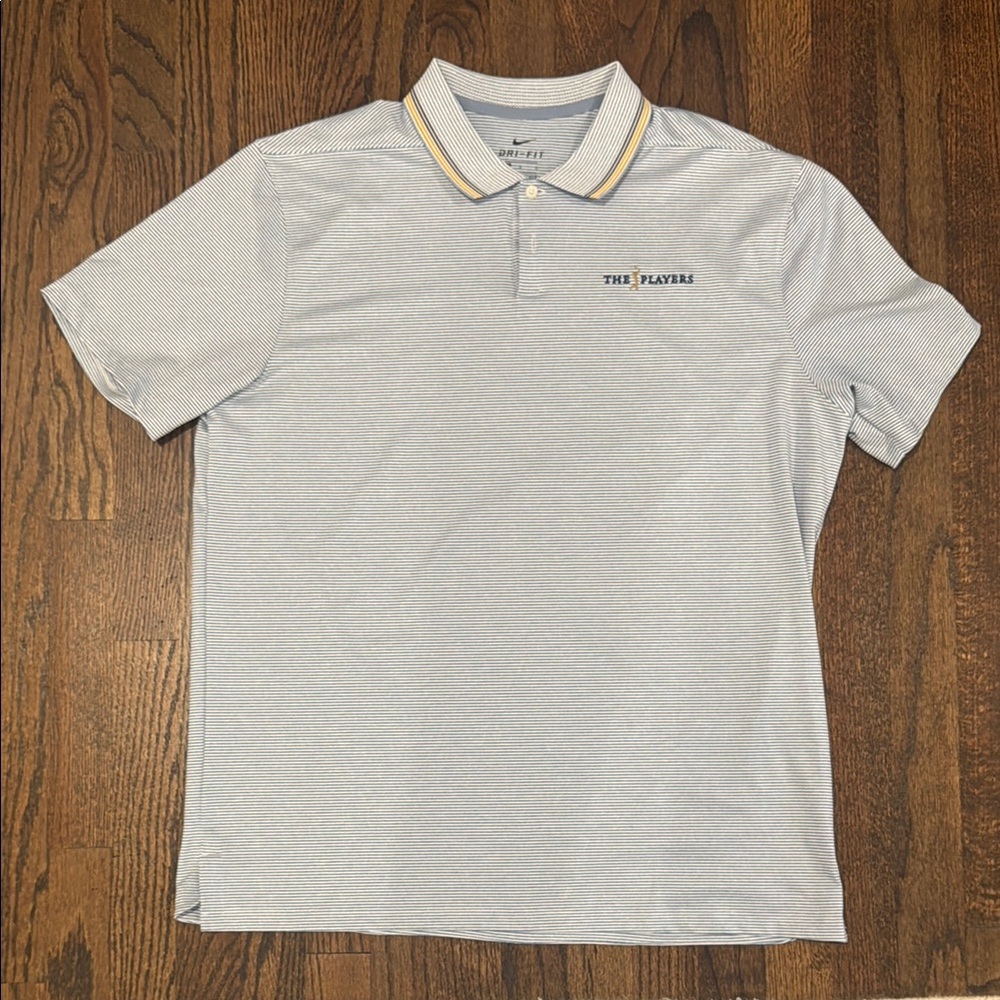 Blue Striped Golf Shirt - The Players